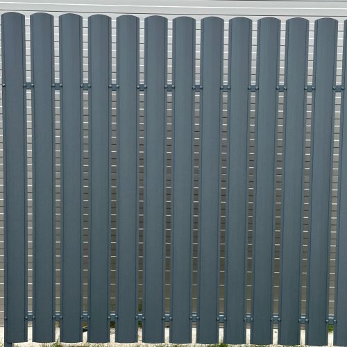Íves kerítésléc, Kétoldalas, Antracit matt, RAL7016