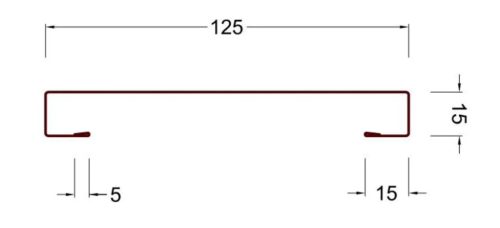 Modern C-formájú kerítésléc, Kétoldalas, Dió, 