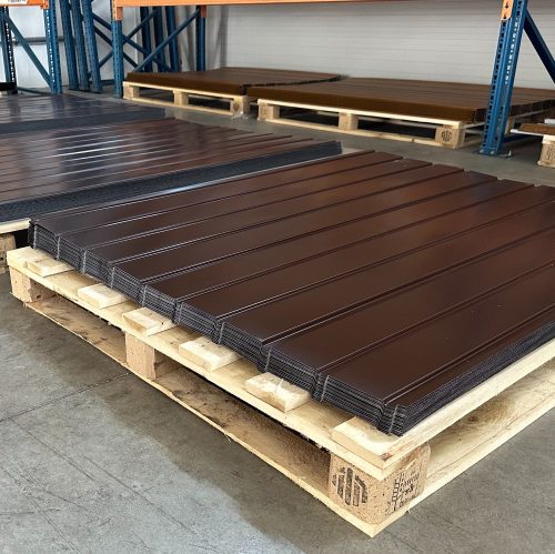 T8 trapézlemez, Egyoldalas, Csokibarna fényes, RAL8017, Lv: 0,4mm